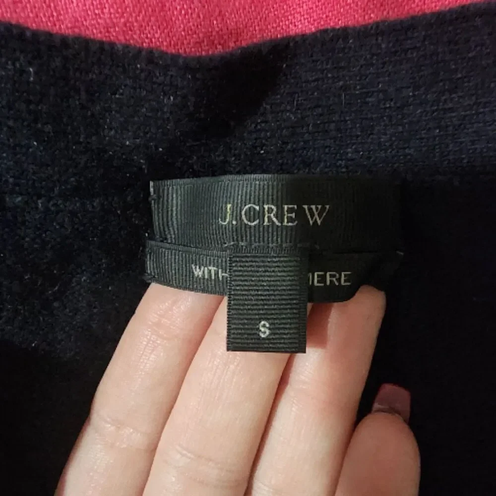 J Crew Woven Front Cardigan Womens Sz Small Wool Cashmere‎ Blend Retro Preppy